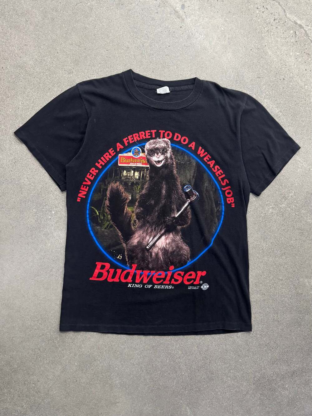 Vintage 1998 Budweiser Ferret T-Shirt - L